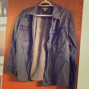 Per Se Denim Blouse L